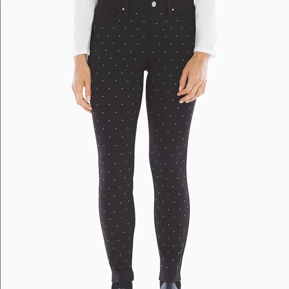 Slimming Studded Black Pants - Picture 1 of 4